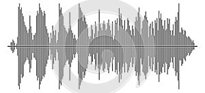 Sound signal. Absract digital record. Voice graph