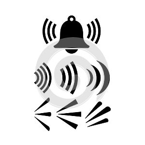 Sound signal and waves icon