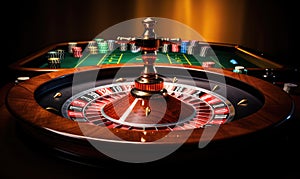 The sound of the spinning roulette wheel echoed through the casino