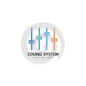 Sound system volume control icon vector illustration