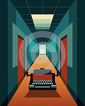 The sound of a typewriter echoed through the empty corridors signaling the diligent work being completed behind closed