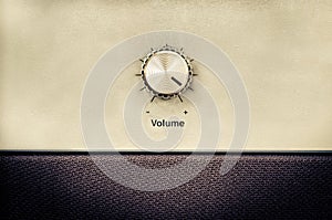 Sound volume control button in vintage style