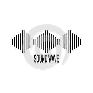 Sound wave audio icon vector. Thin line contour symbols. Isolated vector outline illustrations. Editable stroke