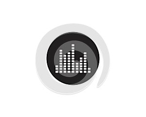 Sound wave balck icon