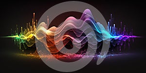 A sound wave, colorful, desktop, multicolor, technology