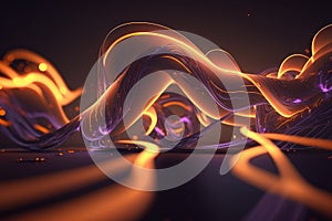 Sound wave. Equalizer pattern. Abstract digital waveform. generative ai