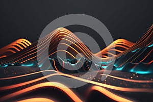 Sound wave. Equalizer pattern. Abstract digital waveform. generative ai