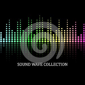 Sound wave equalizer vector design. illustration on a dark background