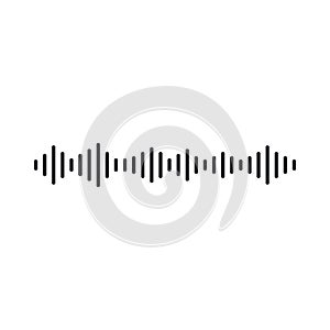 Sound wave icon vector illustration isolated on white background