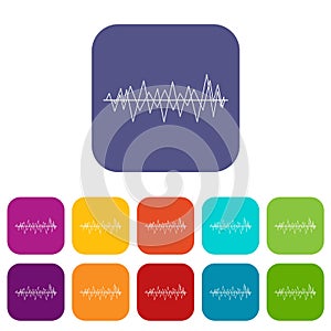 Sound wave icons set