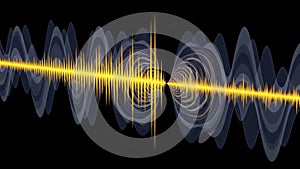 Sound wave interference pattern