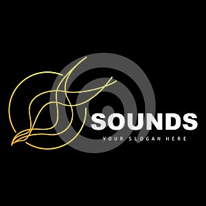 Sound Wave Logo, Equalizer Design, Music Wave Vibration, Simple Vector Icon With Line Style