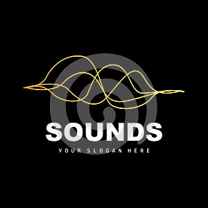 Sound Wave Logo, Equalizer Design, Music Wave Vibration, Simple Vector Icon With Line Style