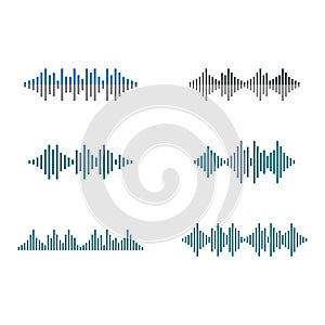 Sound wave logo vector icon