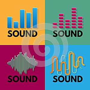 Sound wave music audio spectrum song vector photo