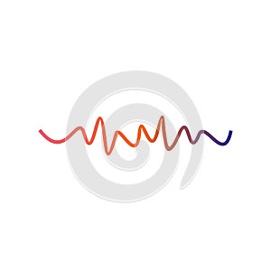 Sound wave music logo design vector template