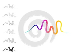 Sound wave music logo vector template