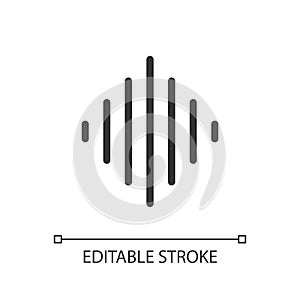 Sound wave pixel perfect linear ui icon