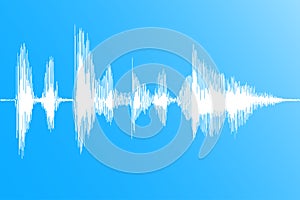 Sound wave. Realistic dynamic soundwave, music digital flow on blue background. Vector.