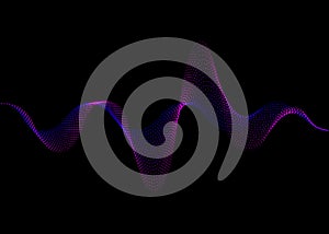 Sound wave rhythm background. Blue color digital Sound Wave equalizer, technology and earthquake wave concept, music design