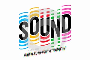 Sound wave rhythm font