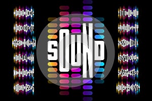 Sound wave rhythm font