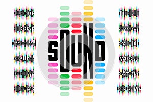 Sound wave rhythm font design