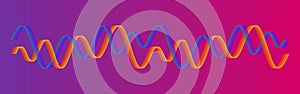 Sound wave rhythm line dynamic abstract vector background