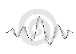 Sound wave vector background. Audio music soundwave. Voice frequency form illustration. Vibration beats in waveform