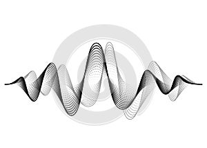 Sound wave vector background. Audio music soundwave. Voice frequency form illustration. Vibration beats in waveform