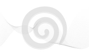 Sound wave vector gray line on white background