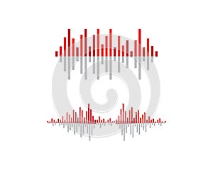 Sound wave vector icon