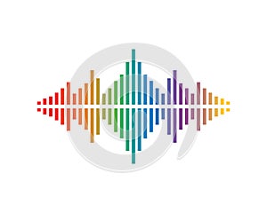 Sound wave vector icon illustration design