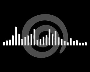 Sound wave vector icon illustration design