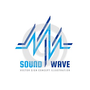 Sound wave - vector logo template concept illustration. Abstract creative sign. Design element