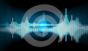 Sound waves - abstract background. 3D rendered illustration. photo