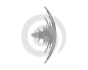 Sound waves illustration design template