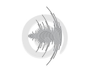 Sound waves illustration design template