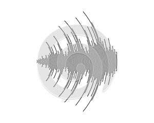 Sound waves illustration design template
