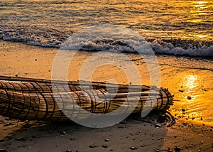 Traditional handmade Fishing boat, Huanchaco Pero photo