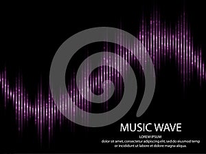 Sound waves. Music Digital Equalizer. Abstract light futuristic background.