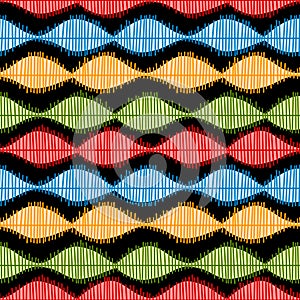 Sound Waves Seamless Pattern