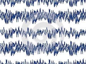 Sound waves seamless pattern. Audio technology endless background, musical pulse repeating texture. Modern geometric