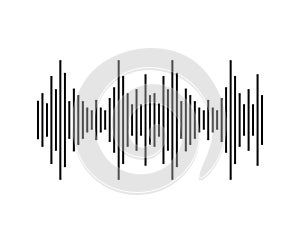 Sound waves vector design template