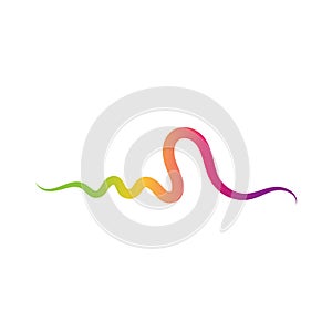 Sound waves vector illustration design template.