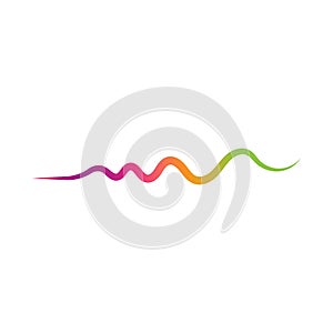 Sound waves vector illustration design template.