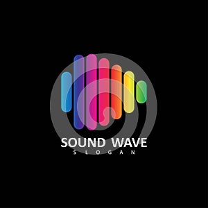 Sound waves vector illustration design template