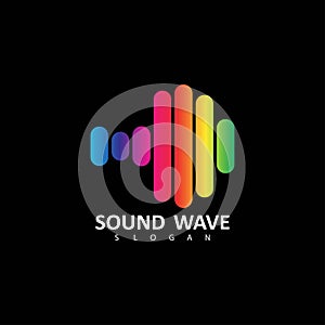 Sound waves vector illustration design template