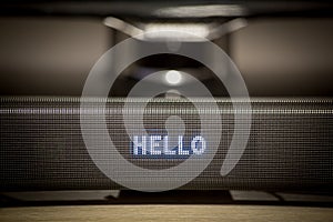 Soundbar display close-up