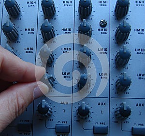 Soundboard mixer console